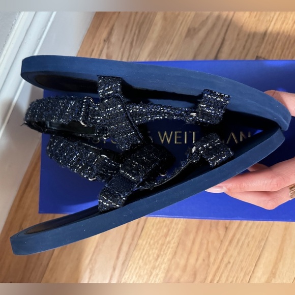 STUART WEITZMAN Vail Sport Fae-Fall Tweed Sandals in size 7.5 - Picture 6 of 10